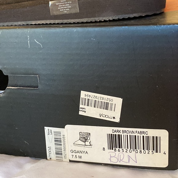 NIB G BY GUESS Y2K Brown Multi Fabric Boots Sz 7.5 - Picture 5 of 8